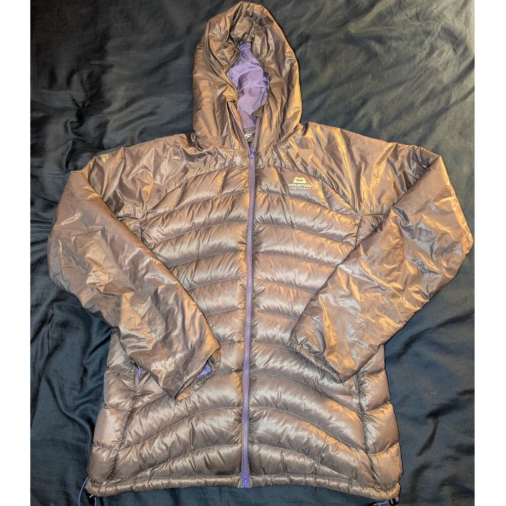 Mountain Equipment Helium Down Hooded Puffer Jacket Size 14 US Large